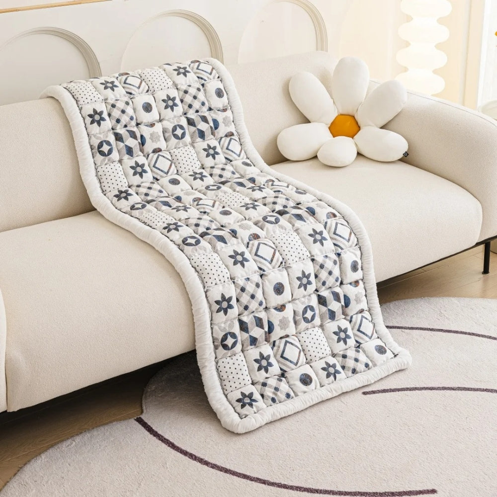 Bohemian Printed Quilted Sofa Cover for Stylish Home Decor-Orizon Depot