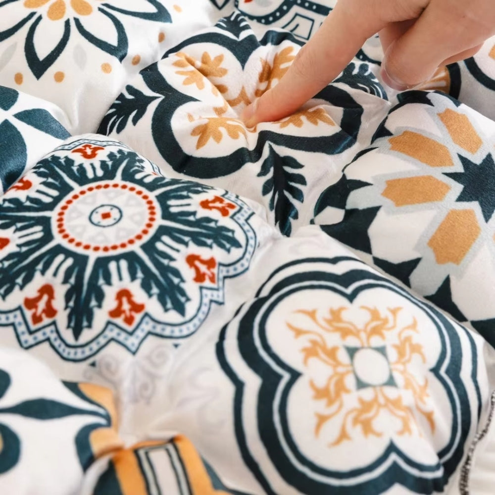 Bohemian Printed Quilted Sofa Cover for Stylish Home Decor-Orizon Depot