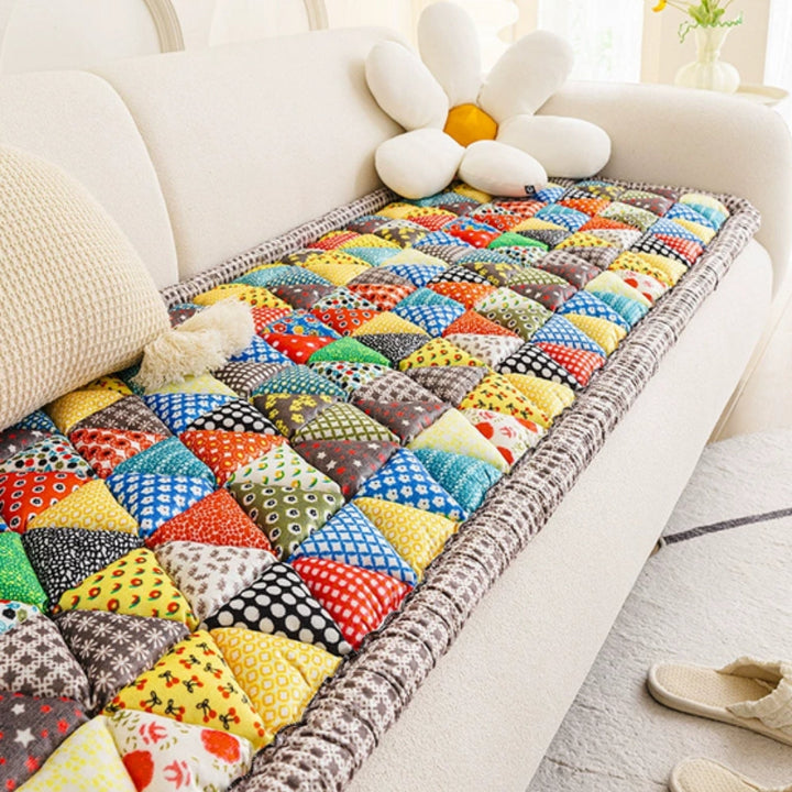 Bohemian Printed Quilted Sofa Cover for Stylish Home Decor-Orizon Depot