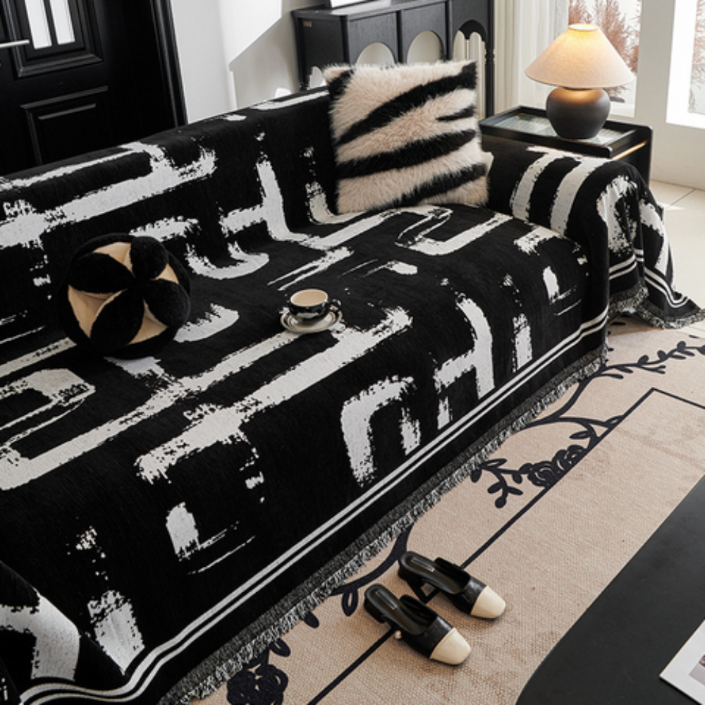 Brushstroke Art Sofa Cover - Stylish and Protective Furniture Decor-Orizon Depot