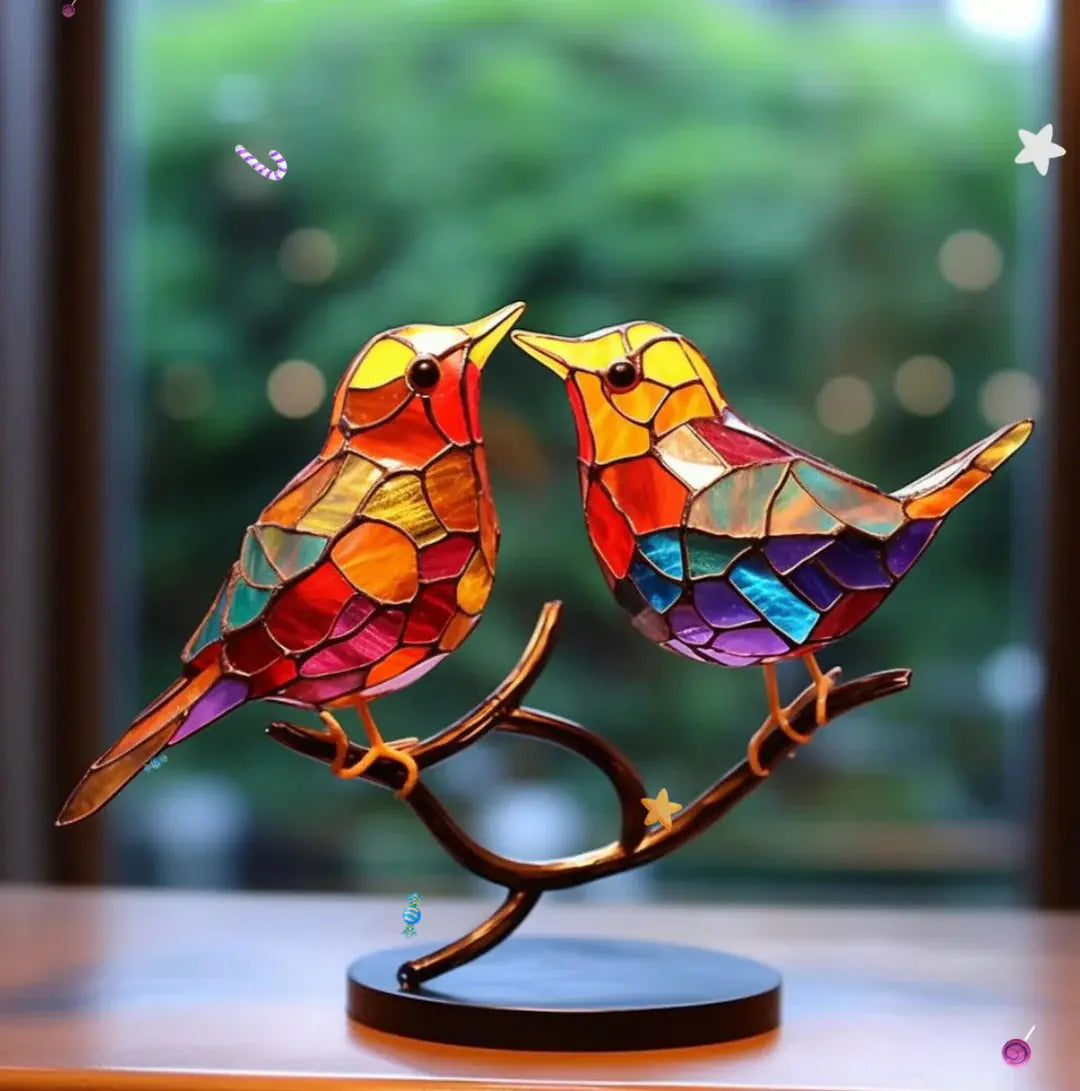 Decorative Window Bird Figurine for Home or Garden Decor-Orizon Depot