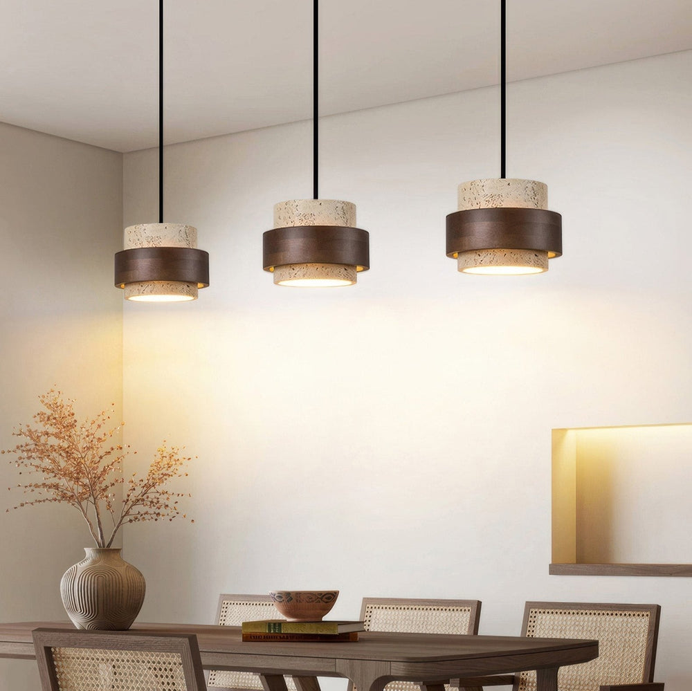 Ascend Retro Stone Wabi-Sabi Pendant-Orizon Depot