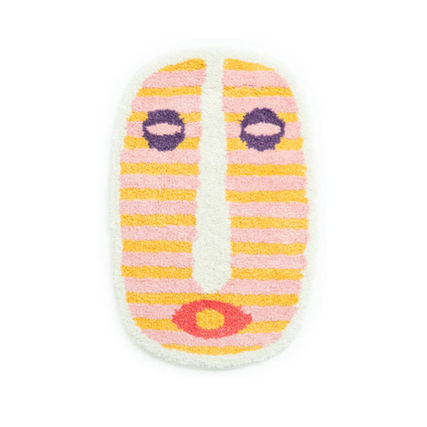 Abstract Face Bath Mat - Stylish and Modern Bathroom Decor-Orizon Depot
