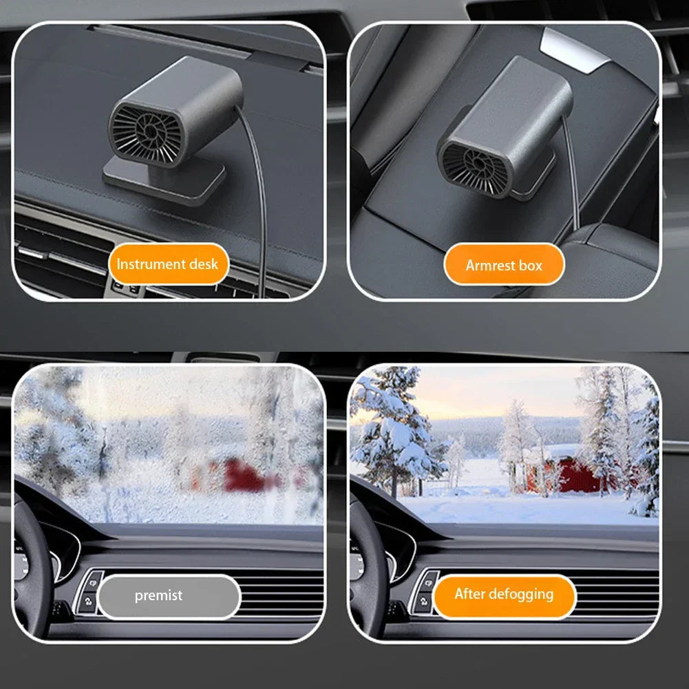 Car Heater Demister with Suction Cup for Clear Winter Windshield-Orizon Depot
