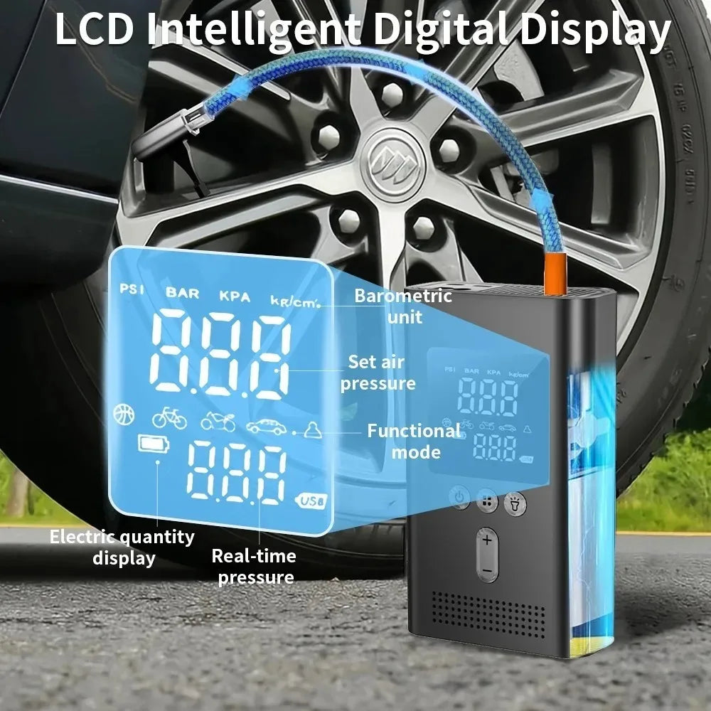 Car Jump Starter with Air Pump, 3000A, 150 PSI, LED Light-Orizon Depot