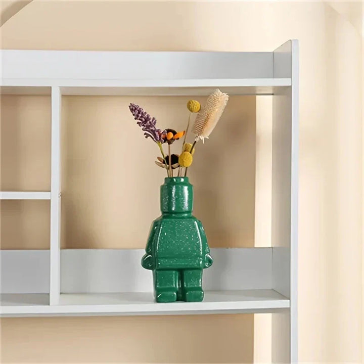 Ceramic Lego-Inspired Vase for Home Decor-Orizon Depot