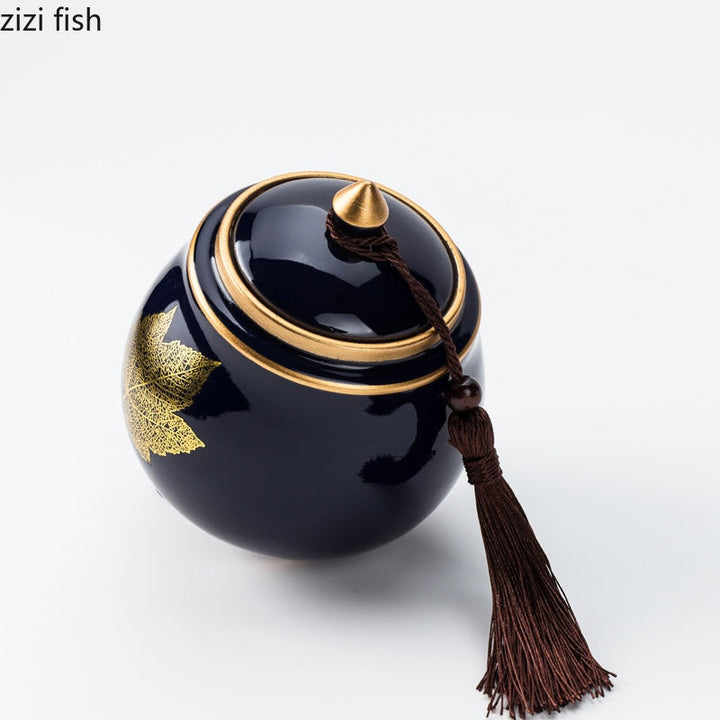 Ceramic Teapot with Moisture-Proof Sealed Storage Container-Orizon Depot