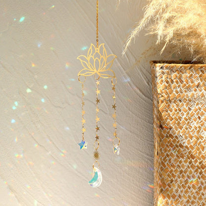 Chakra Crystal Lotus Sun Collector for Positive Energy and Balance-Orizon Depot