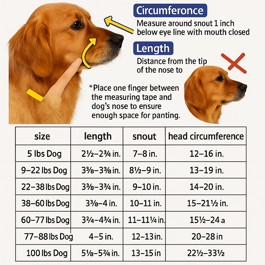 Reflective Water-Friendly Breathable Dog Muzzle-Orizon Depot