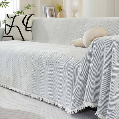 Cozy Soft Fringe Throw Blanket for Indoor & Outdoor Use