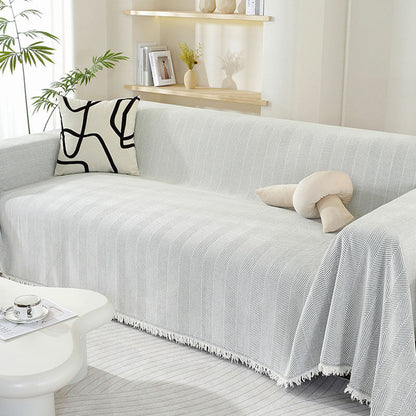 Cozy Soft Fringe Throw Blanket for Indoor & Outdoor Use