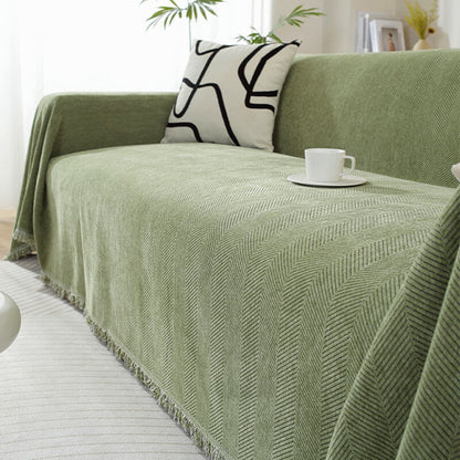 Cozy Soft Fringe Throw Blanket for Indoor & Outdoor Use