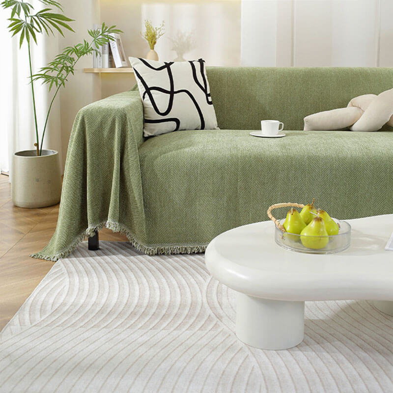 Cozy Soft Fringe Throw Blanket for Indoor & Outdoor Use