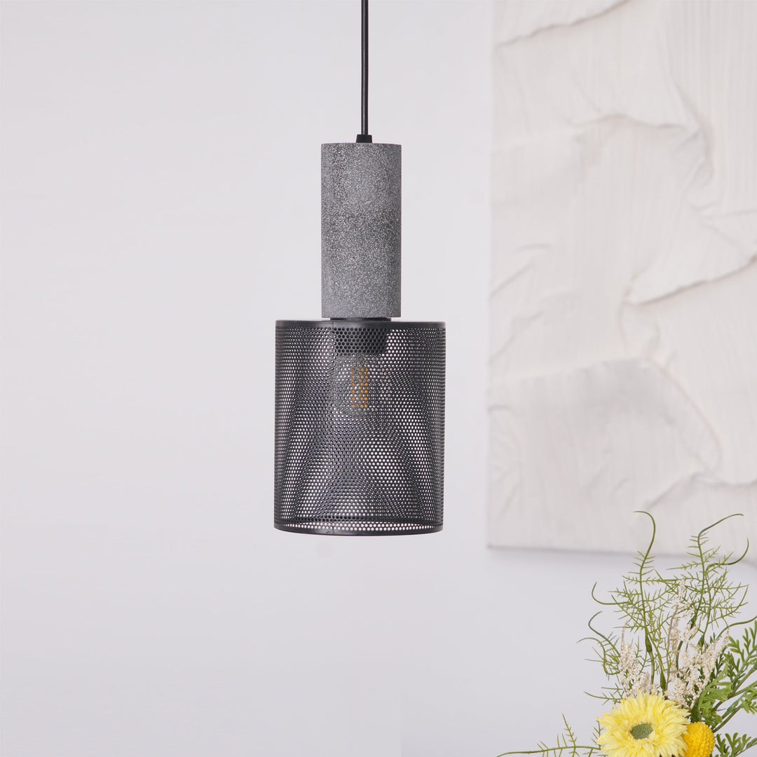 Industrial LED Pendant Light | Modern Concrete Hanging Fixture