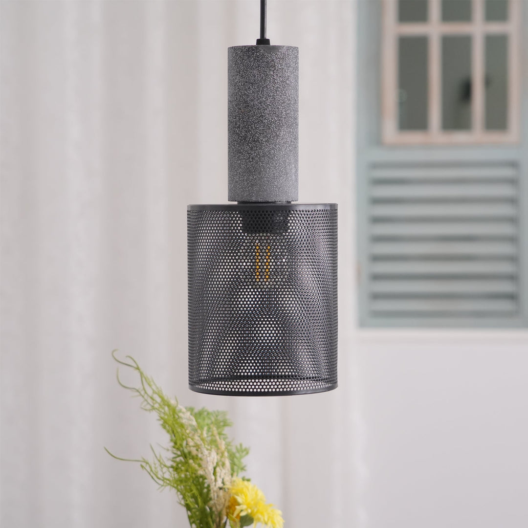 Industrial LED Pendant Light | Modern Concrete Hanging Fixture