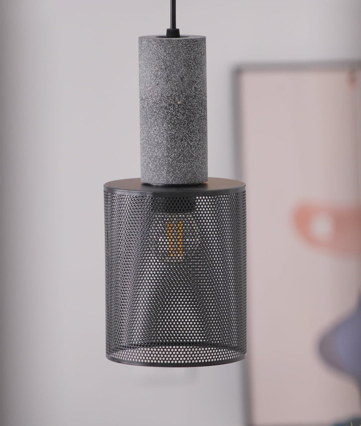 Industrial LED Pendant Light | Modern Concrete Hanging Fixture