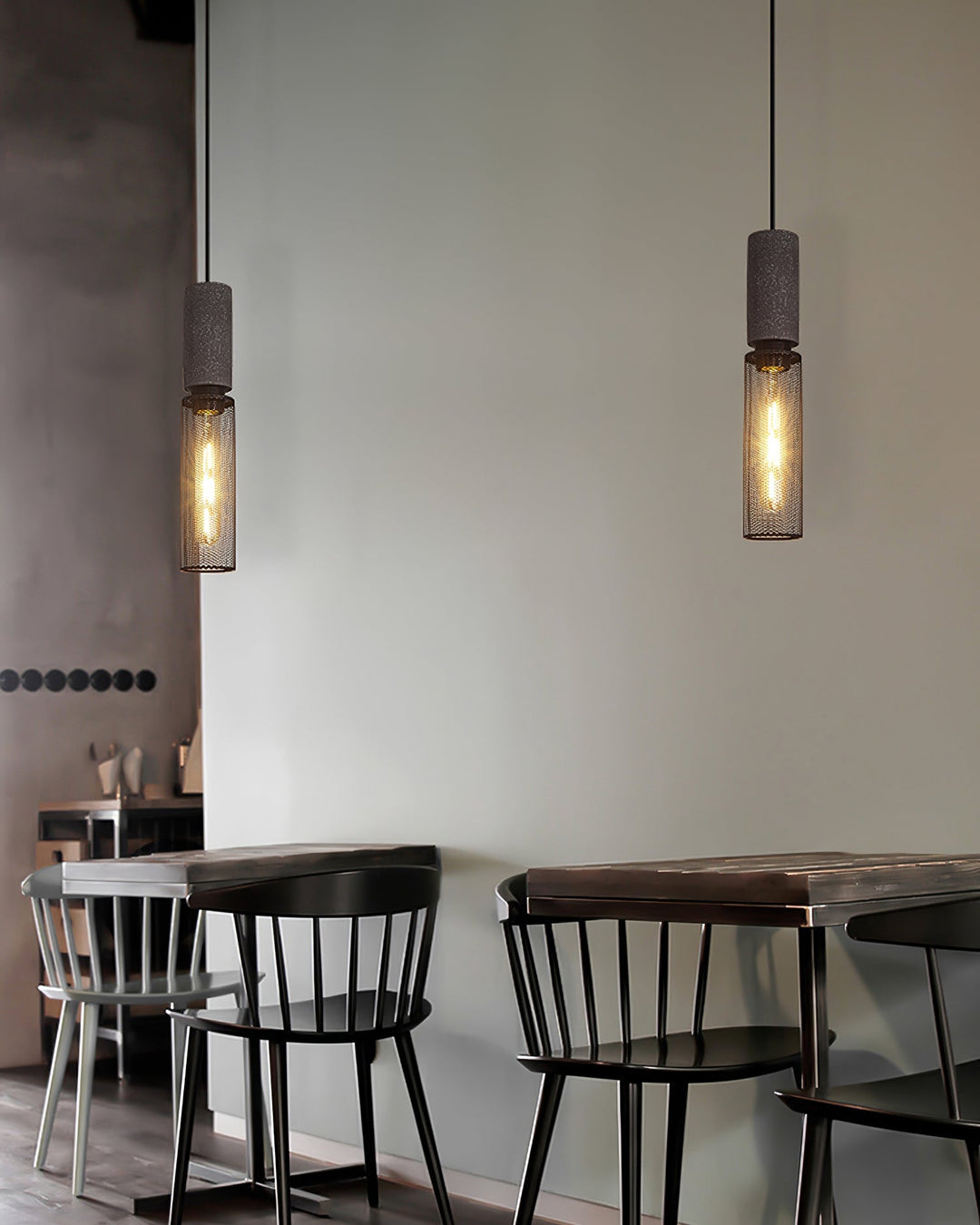Industrial LED Pendant Light | Modern Concrete Hanging Fixture