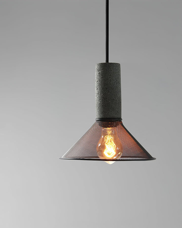 Industrial LED Pendant Light | Modern Concrete Hanging Fixture