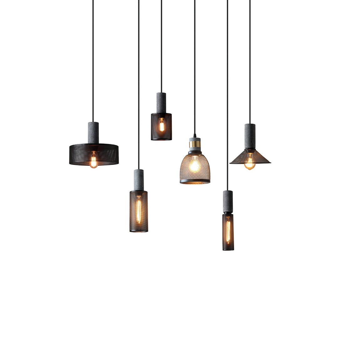 Industrial LED Pendant Light | Modern Concrete Hanging Fixture