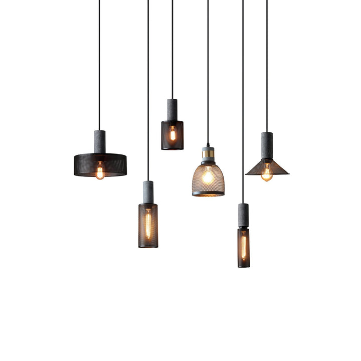 Industrial LED Pendant Light | Modern Concrete Hanging Fixture