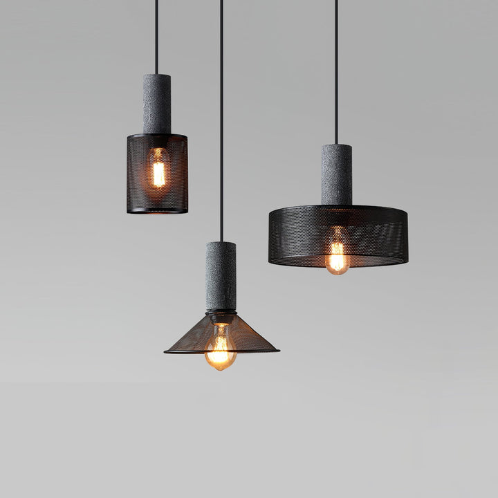 Industrial LED Pendant Light | Modern Concrete Hanging Fixture