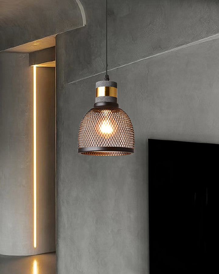 Industrial LED Pendant Light | Modern Concrete Hanging Fixture