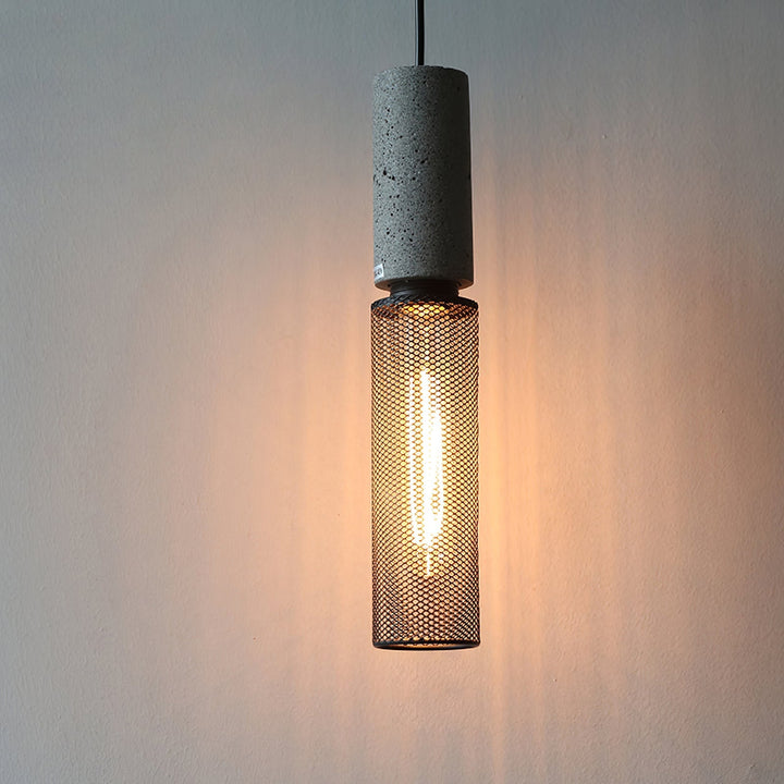 Industrial LED Pendant Light | Modern Concrete Hanging Fixture