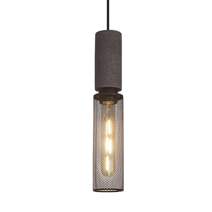 Industrial LED Pendant Light | Modern Concrete Hanging Fixture