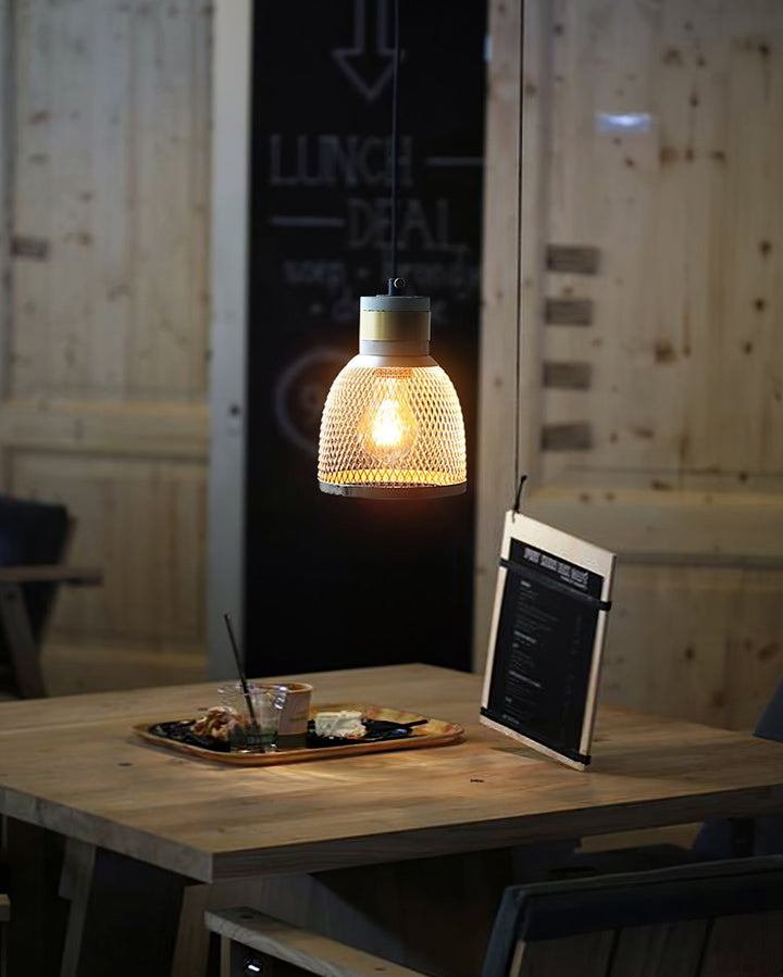 Industrial LED Pendant Light | Modern Concrete Hanging Fixture