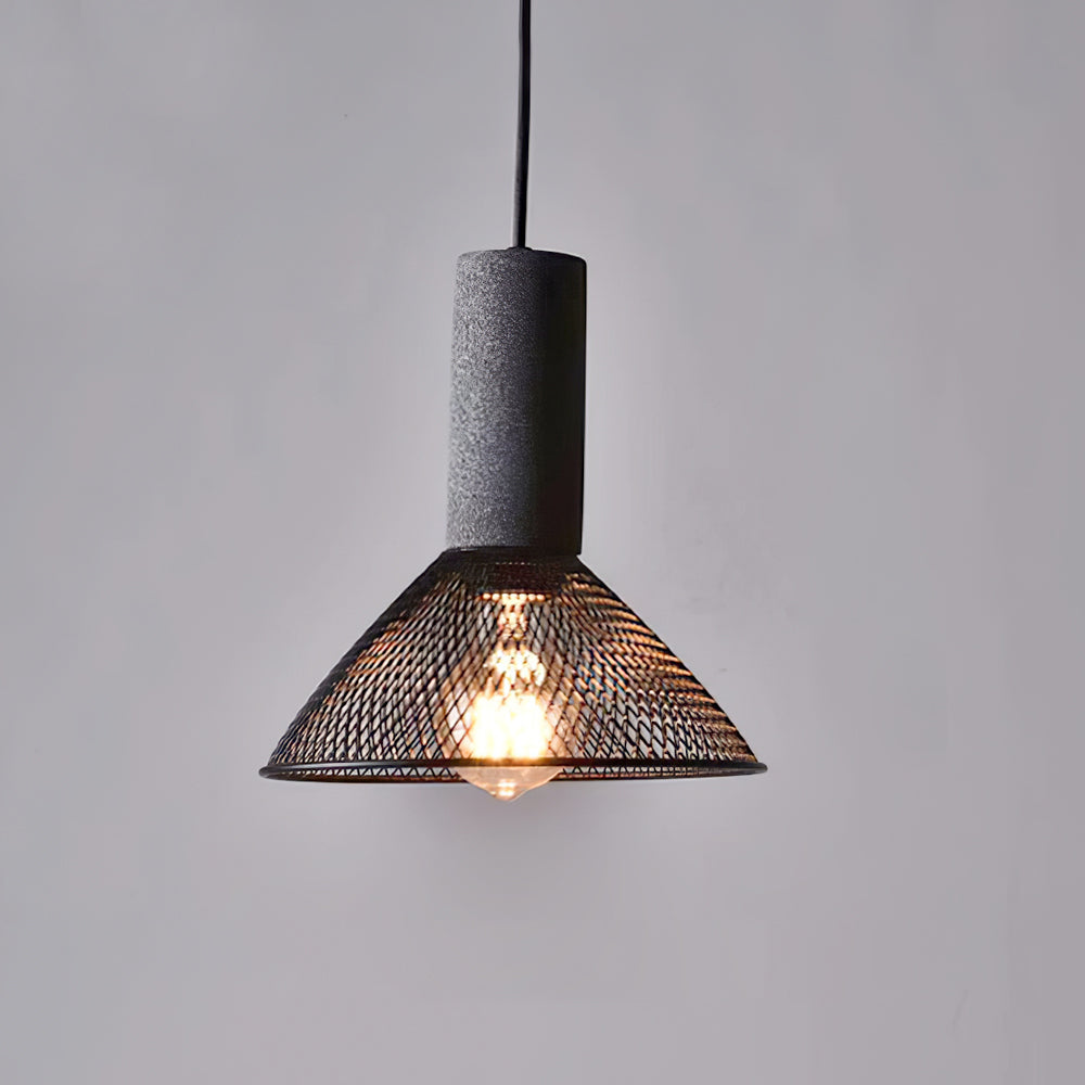 Industrial LED Pendant Light | Modern Concrete Hanging Fixture