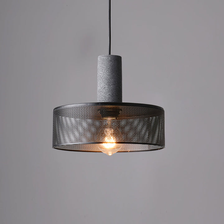Industrial LED Pendant Light | Modern Concrete Hanging Fixture