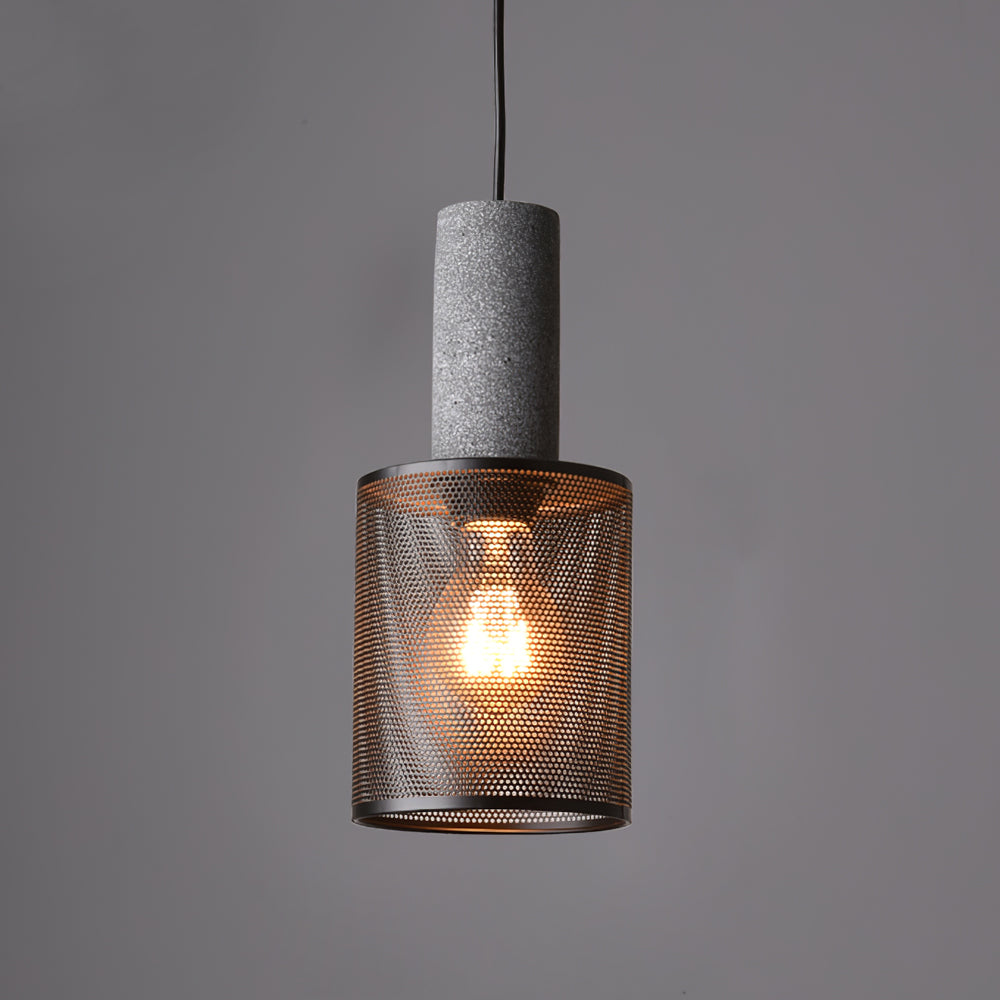 Industrial LED Pendant Light | Modern Concrete Hanging Fixture