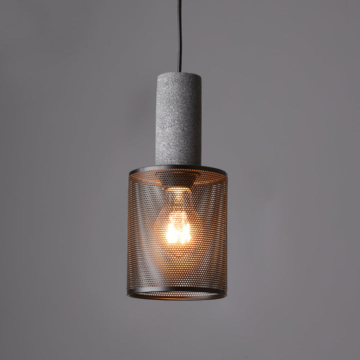 Industrial LED Pendant Light | Modern Concrete Hanging Fixture