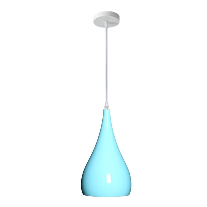Contemporary Nordic Iron Wood Aluminum Gourd Water Drop 1-Light Hanging Lamp For Dining Room-Orizon Depot