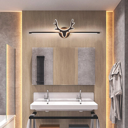 Contemporary Scandinavian Deer Design Iron Acrylic LED Vanity Wall Sconce Lamp for Bathroom Mirror-Orizon Depot