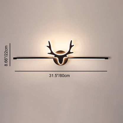 Contemporary Scandinavian Deer Design Iron Acrylic LED Vanity Wall Sconce Lamp for Bathroom Mirror-Orizon Depot