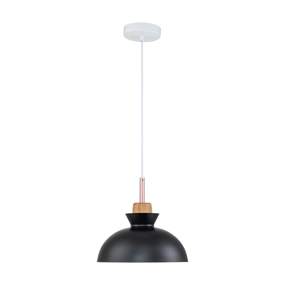 Scandinavian Metal Hanging Lamp | Modern Single Pendant Dome Light