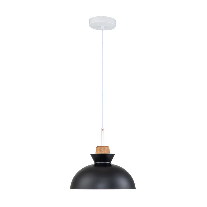 Scandinavian Metal Hanging Lamp | Modern Single Pendant Dome Light