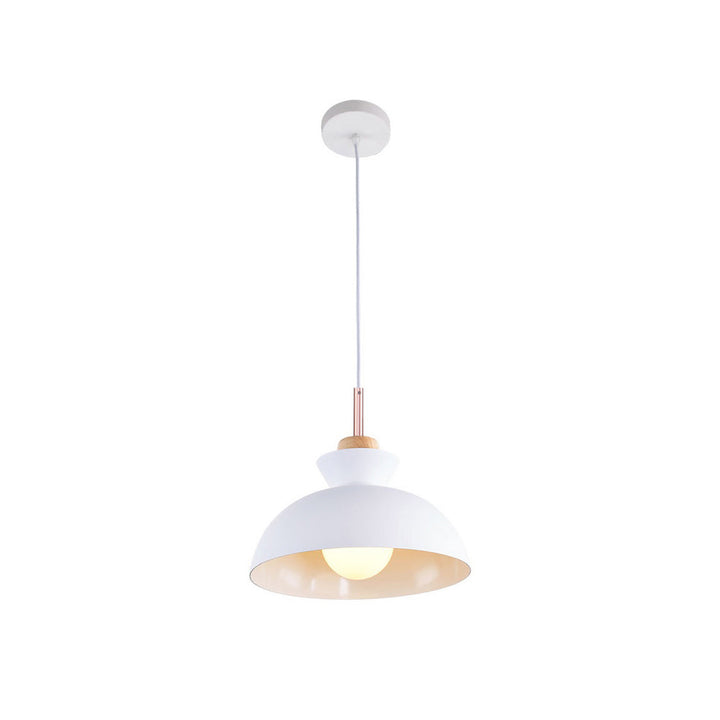Scandinavian Metal Hanging Lamp | Modern Single Pendant Dome Light