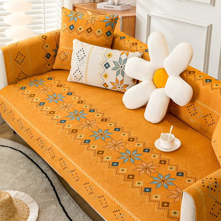 Boho Style Elastic Sofa Cover – Year-Round Protection & Fresh Look-Orizon Depot