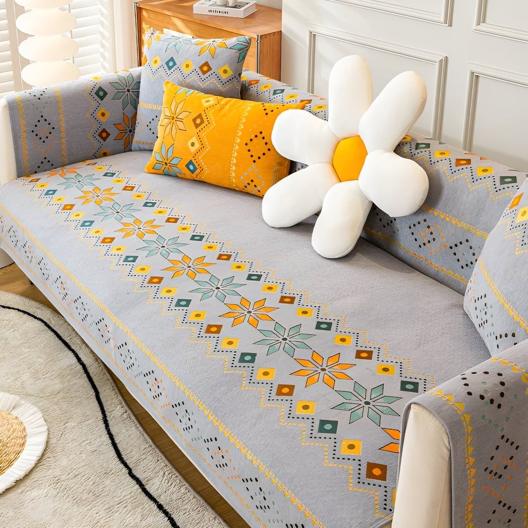 Boho Style Elastic Sofa Cover – Year-Round Protection & Fresh Look-Orizon Depot