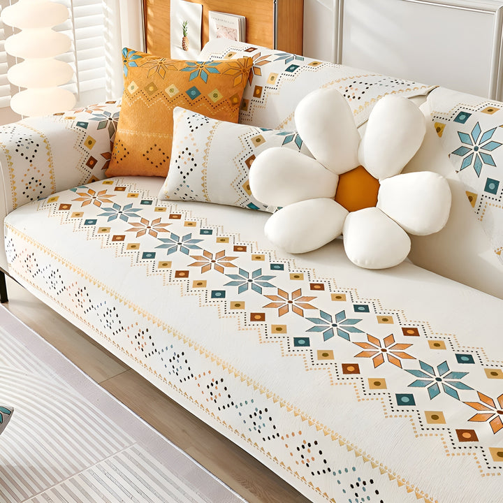 Boho Style Elastic Sofa Cover – Year-Round Protection & Fresh Look-Orizon Depot