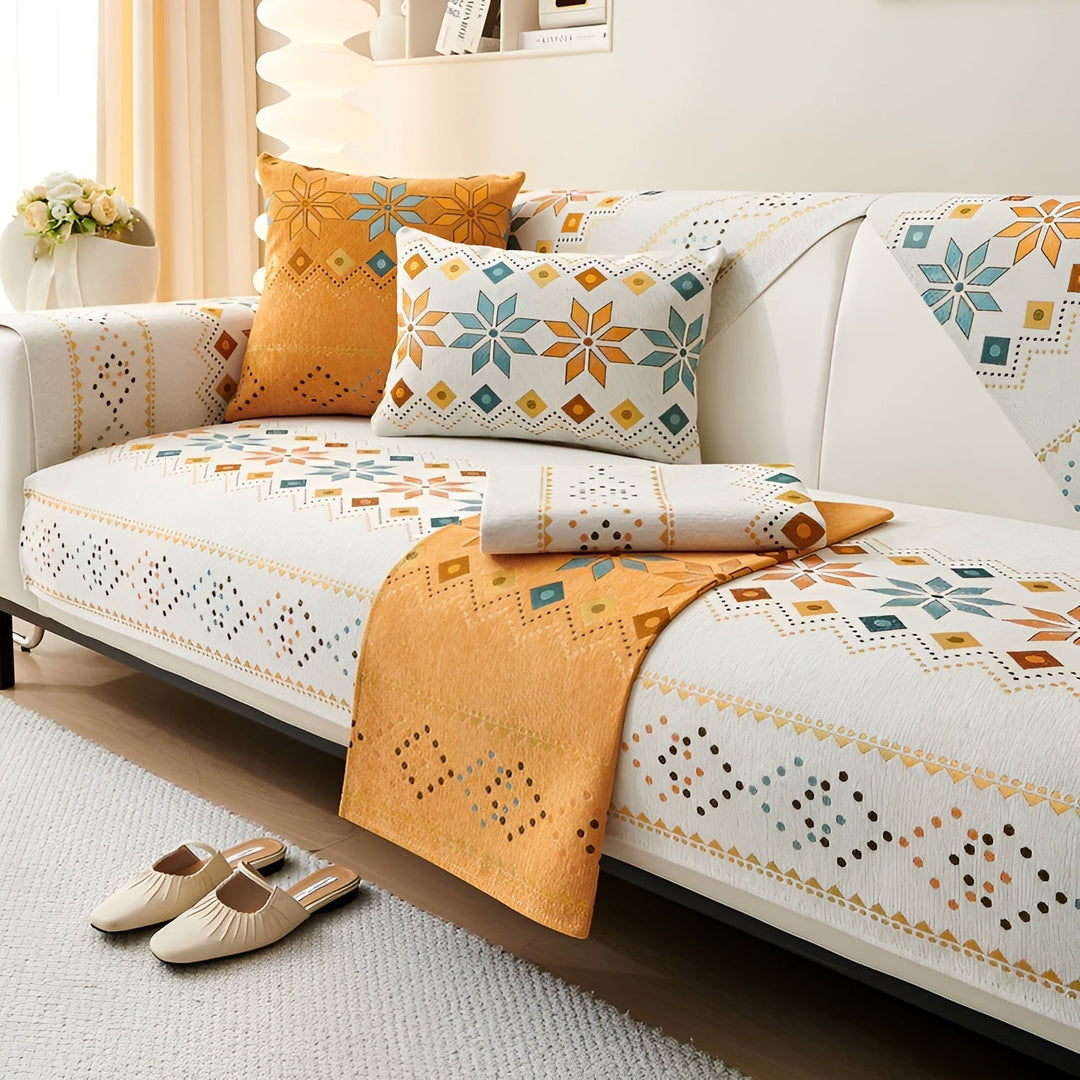 Boho Style Elastic Sofa Cover – Year-Round Protection & Fresh Look-Orizon Depot