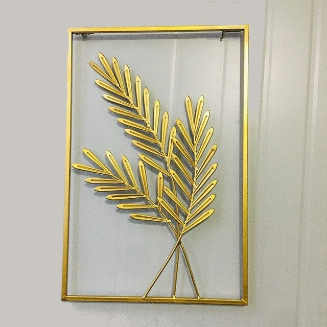 Golden Wall Decoration - Elegant Home Decor Accent-Orizon Depot