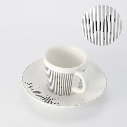 Creative Dynamic SLR Leopard Anamorphic Zebra Coffee Tea Cup Set-Orizon Depot
