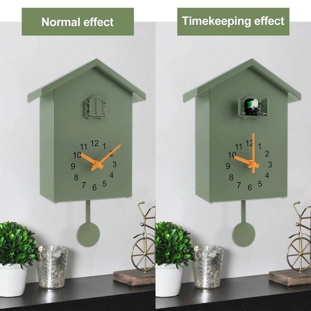 Cuckoo Sound Wall Clock with Pendulum for Living Room Decor-Orizon Depot