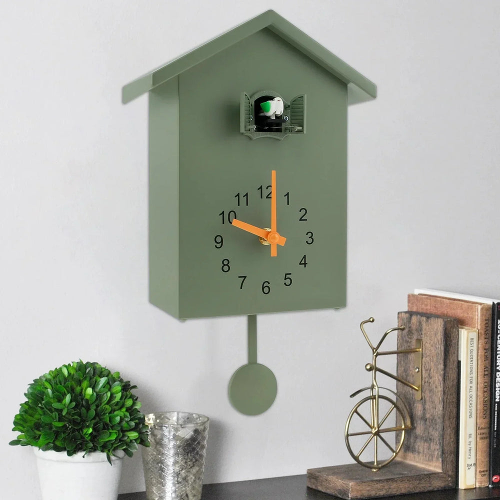 Cuckoo Sound Wall Clock with Pendulum for Living Room Decor-Orizon Depot