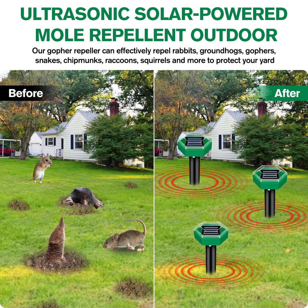 Ultrasonic Pest Repellent Device - 4-Pack for Mice and Rodents