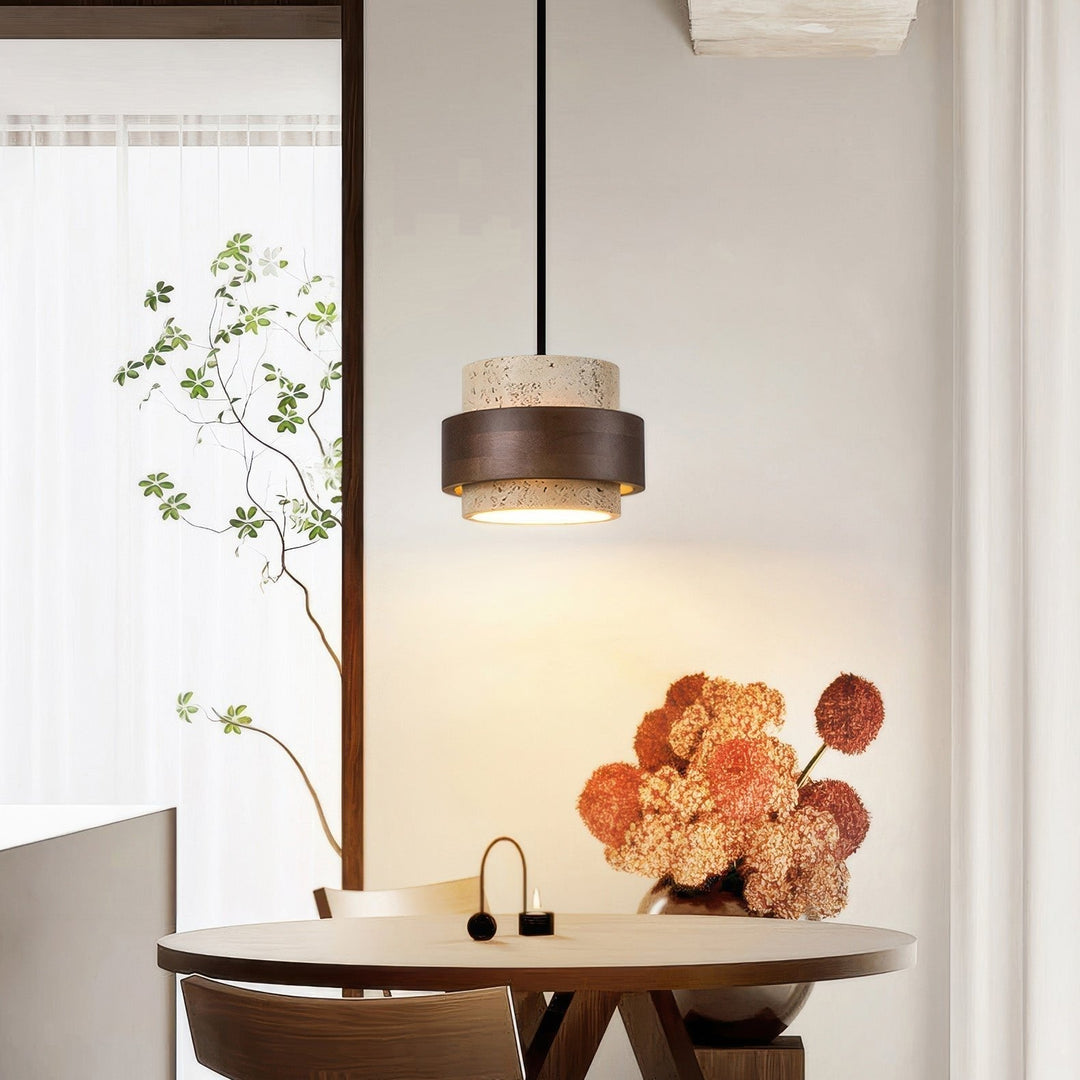Ascend Retro Stone Wabi-Sabi Pendant-Orizon Depot