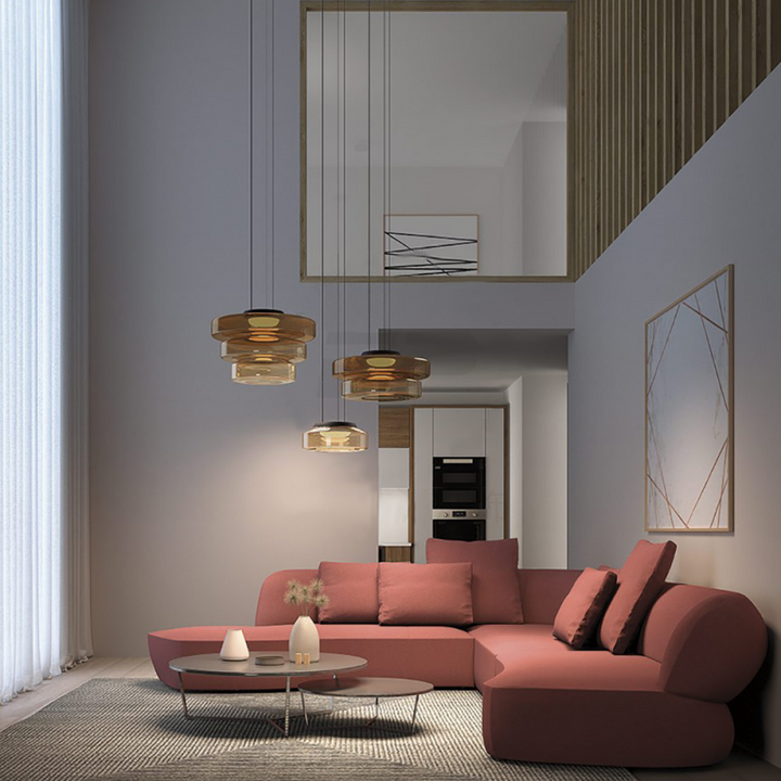 Bauhaus Style Glass Pendant Light | Modern Hanging Fixture
